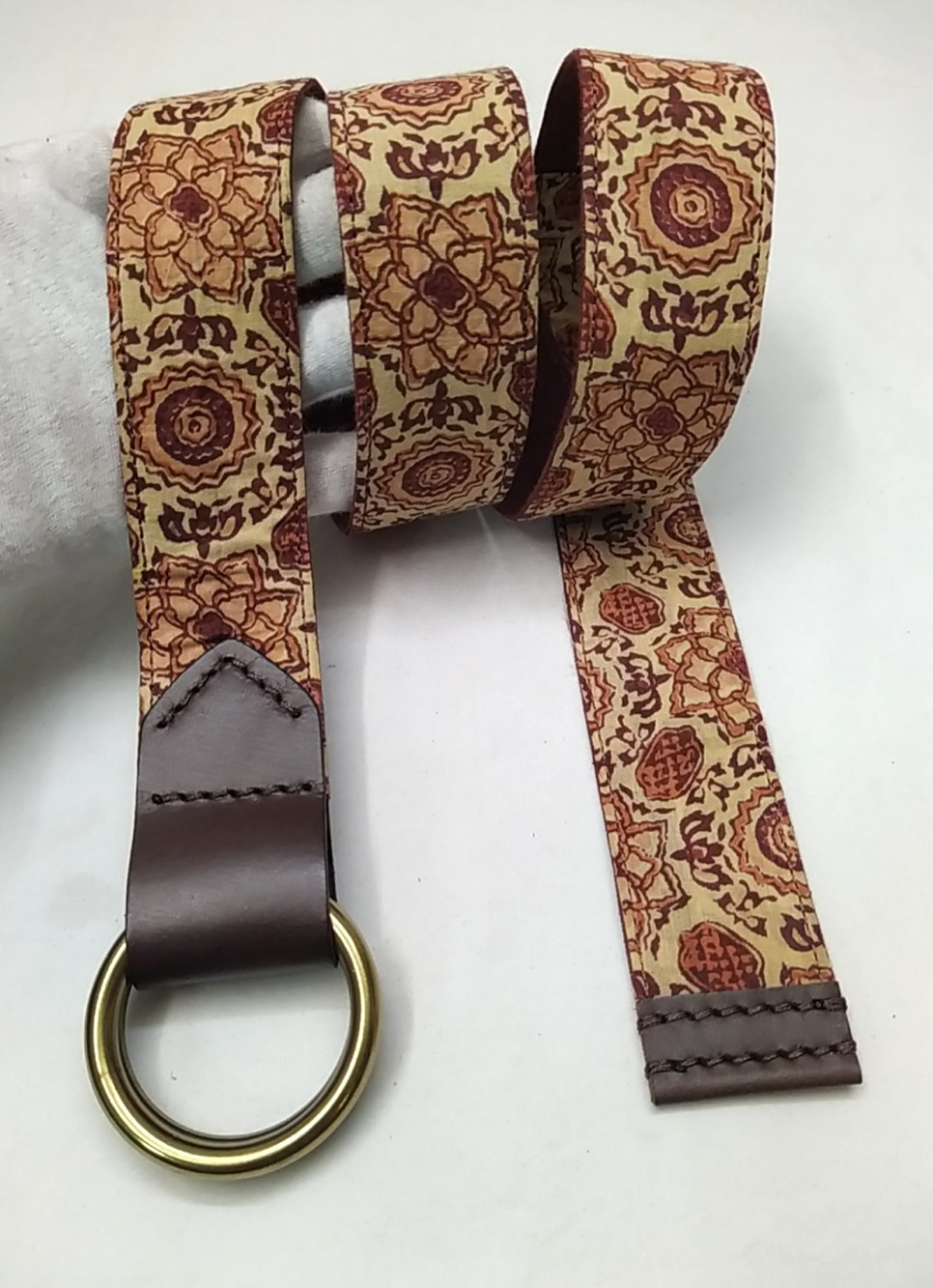 Lucky Brand Large Floral Strap Double Ring Buckle Women Belt - Size 34